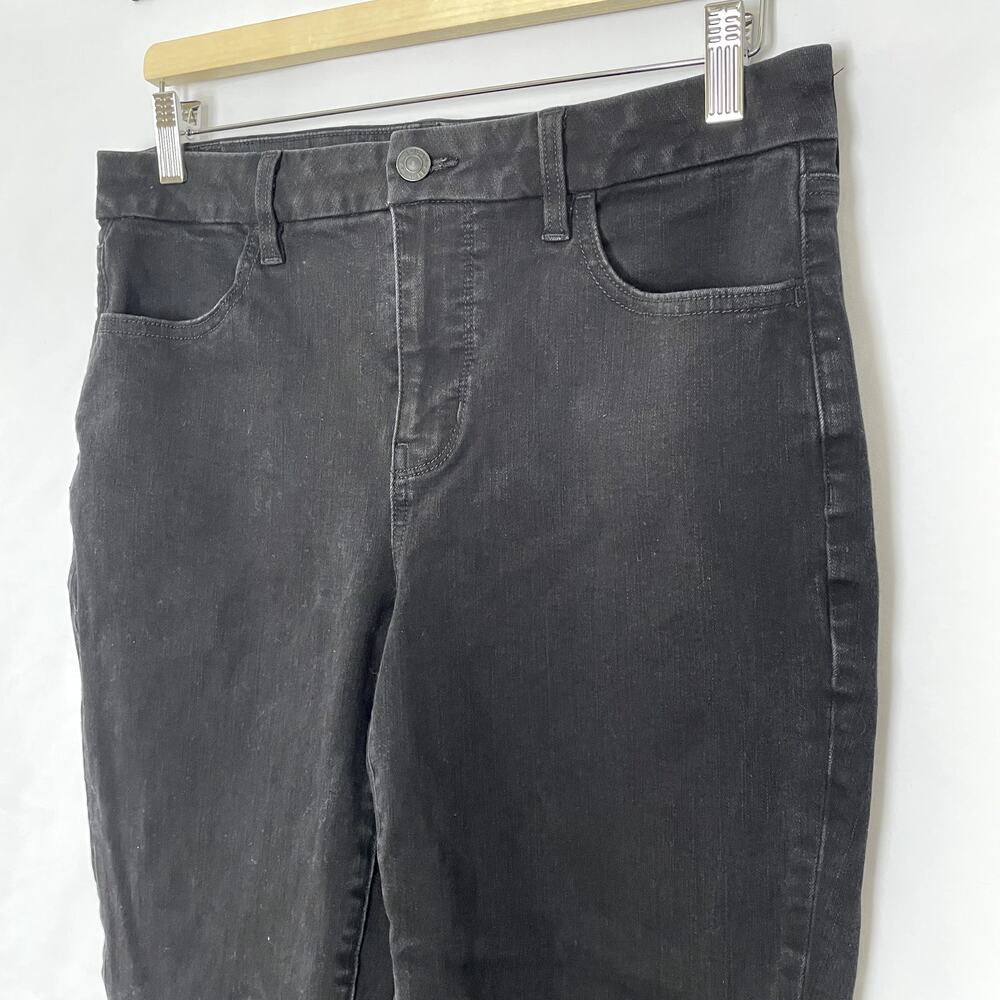 American Eagle dream stretch black jeans women's size 12 long cotton blend - Picture 2 of 8